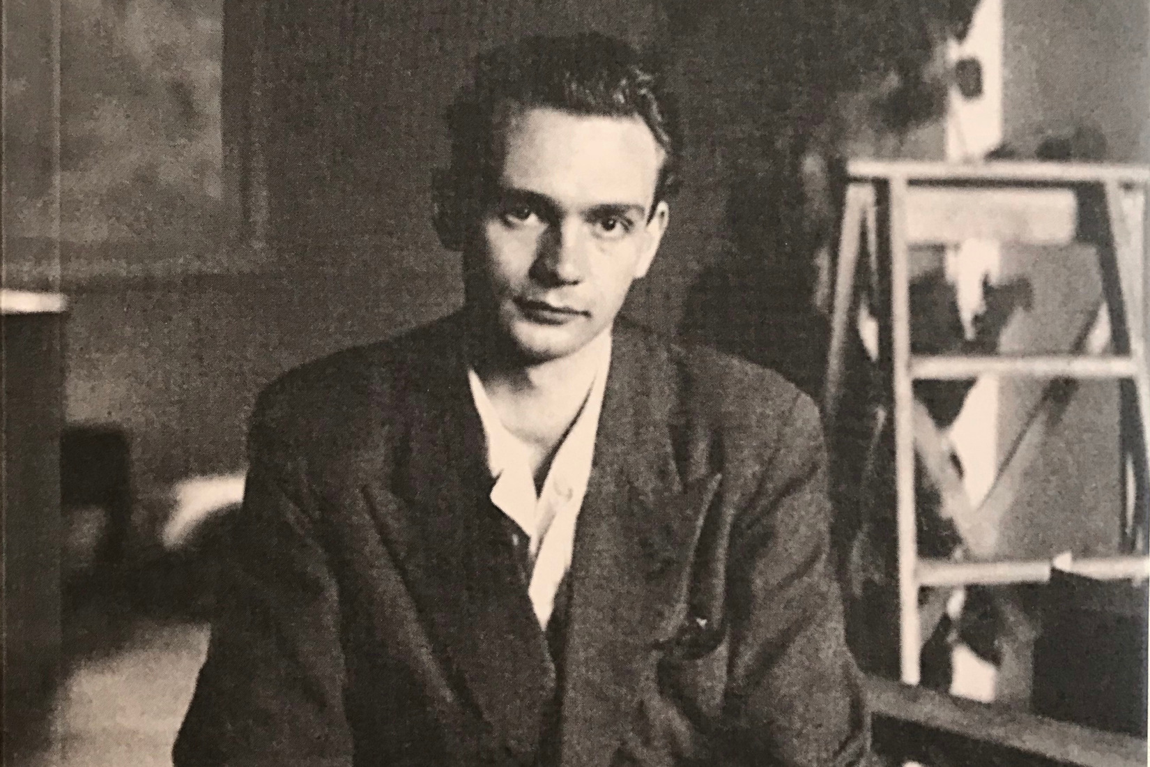 Portrait de Stig Dagerman en Noir et blanc, issud e la covuerture du livre Les Ombres de Stig Dagerman Paris 1947